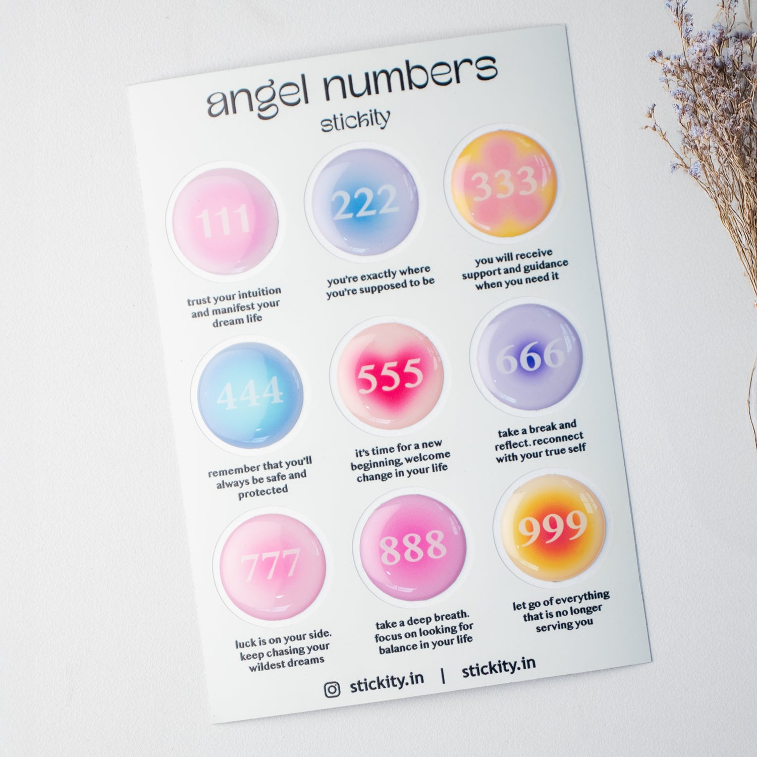 Angel Numbers Sticker Pack