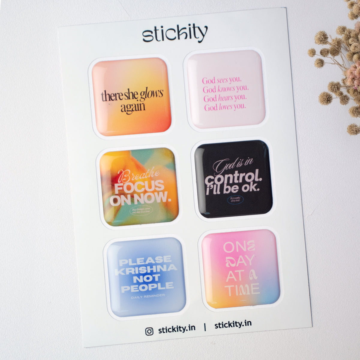 Anchored In Faith Sticker Pack
