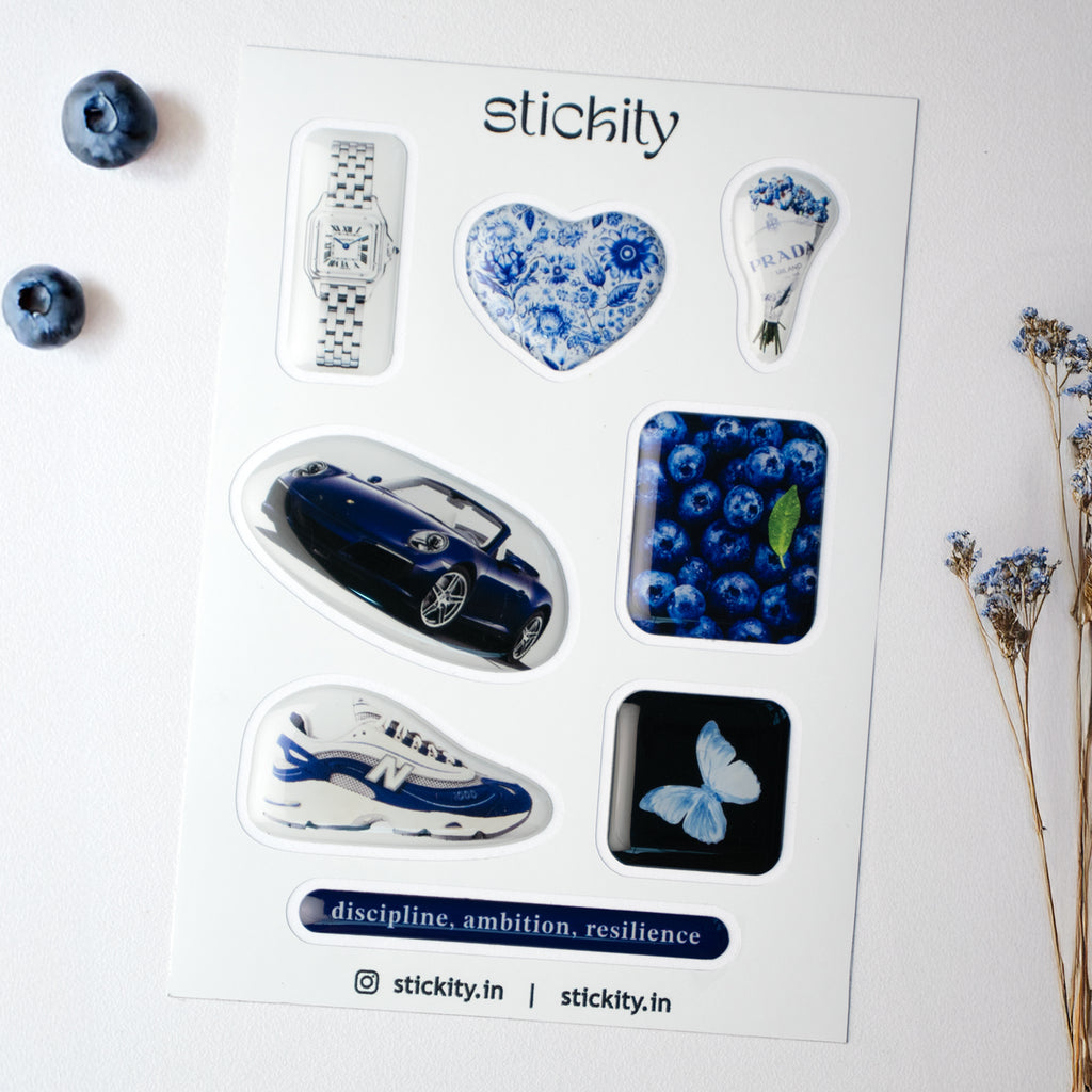 Blueberries and Flowers Sticker Pack