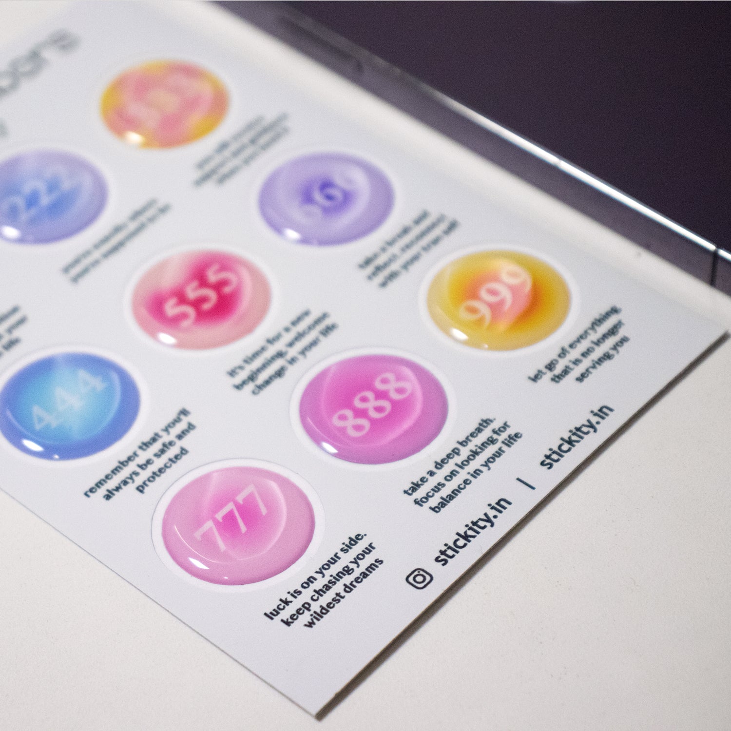 Angel Numbers Sticker Pack