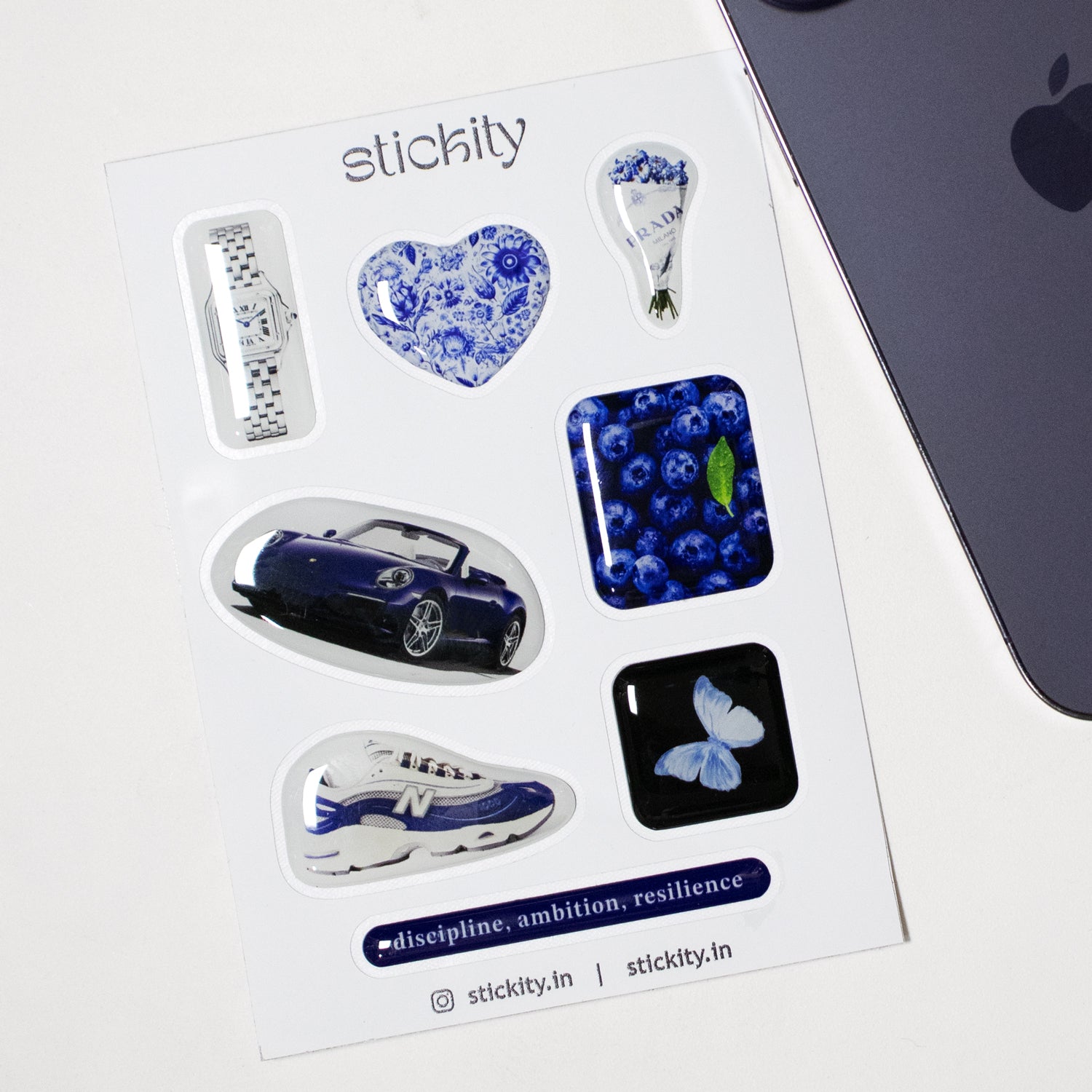 Blueberries and Flowers Sticker Pack
