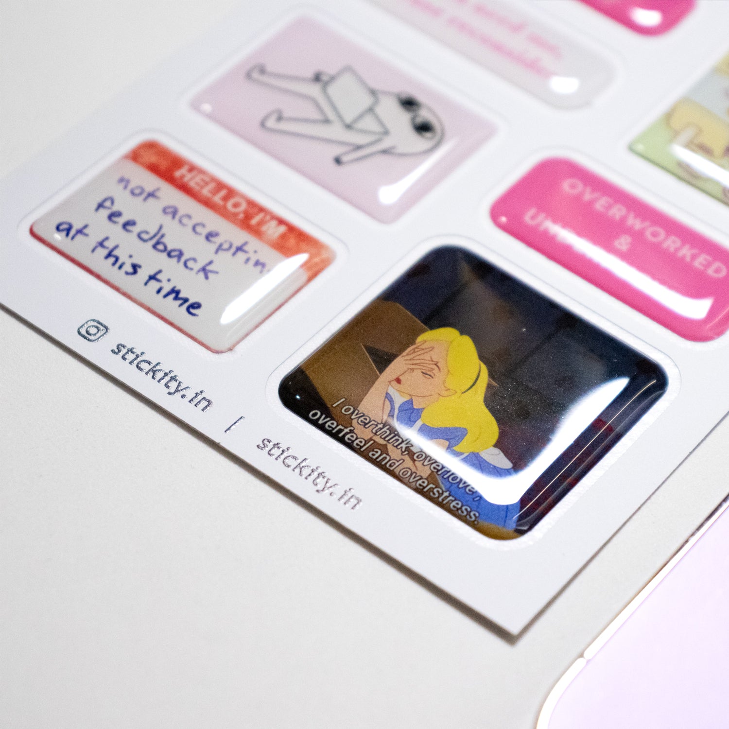 Overworked & Underwhelmed Sticker Pack