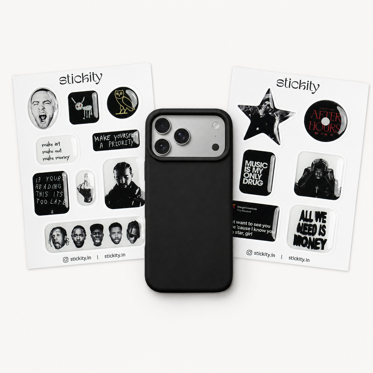 After Hours iPhone case and two sticker pack bundle