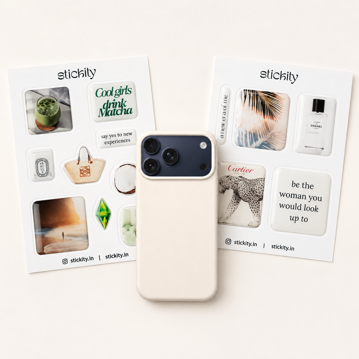 Soft Life iPhone case and two sticker pack bundle