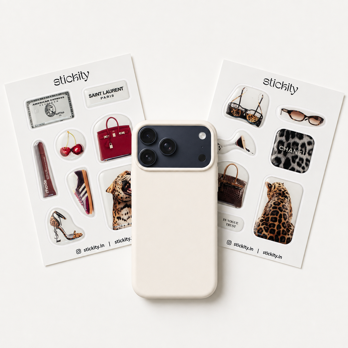 Wild Side iPhone case and two sticker pack bundle